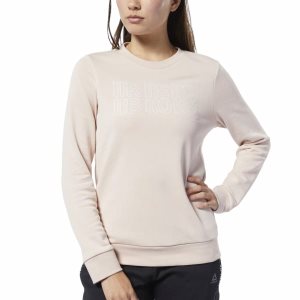 Reebok CN FRONT EMB CREWNECK Sweatshirt Damen - Weiß - DE 845-LSR